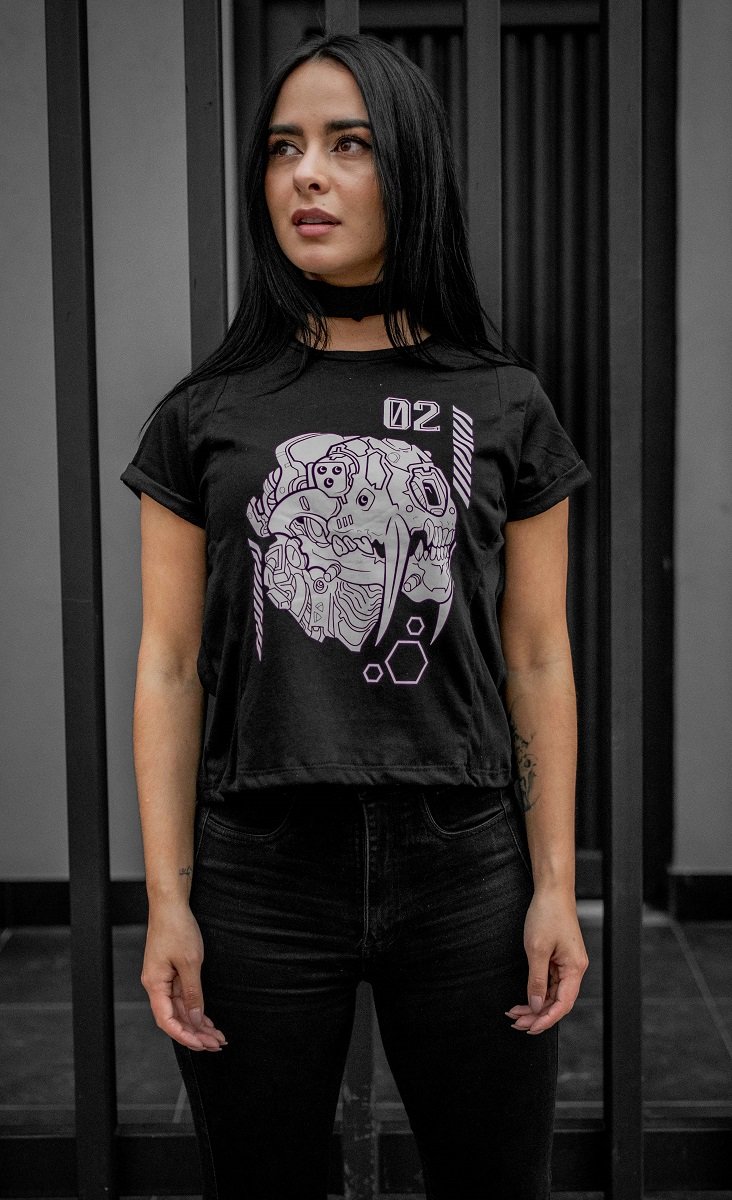 Camiseta Negro Bionic Tiger Mujer