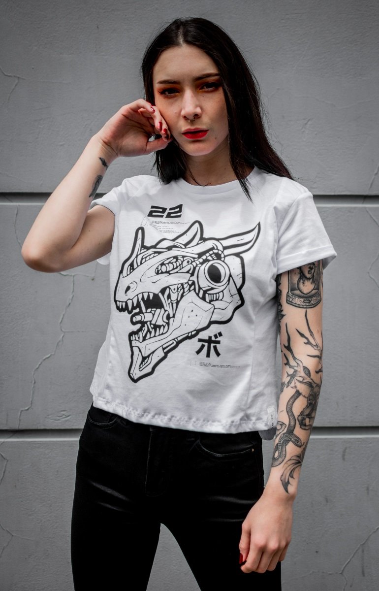 Camiseta Blanca Bionic Dino Mujer