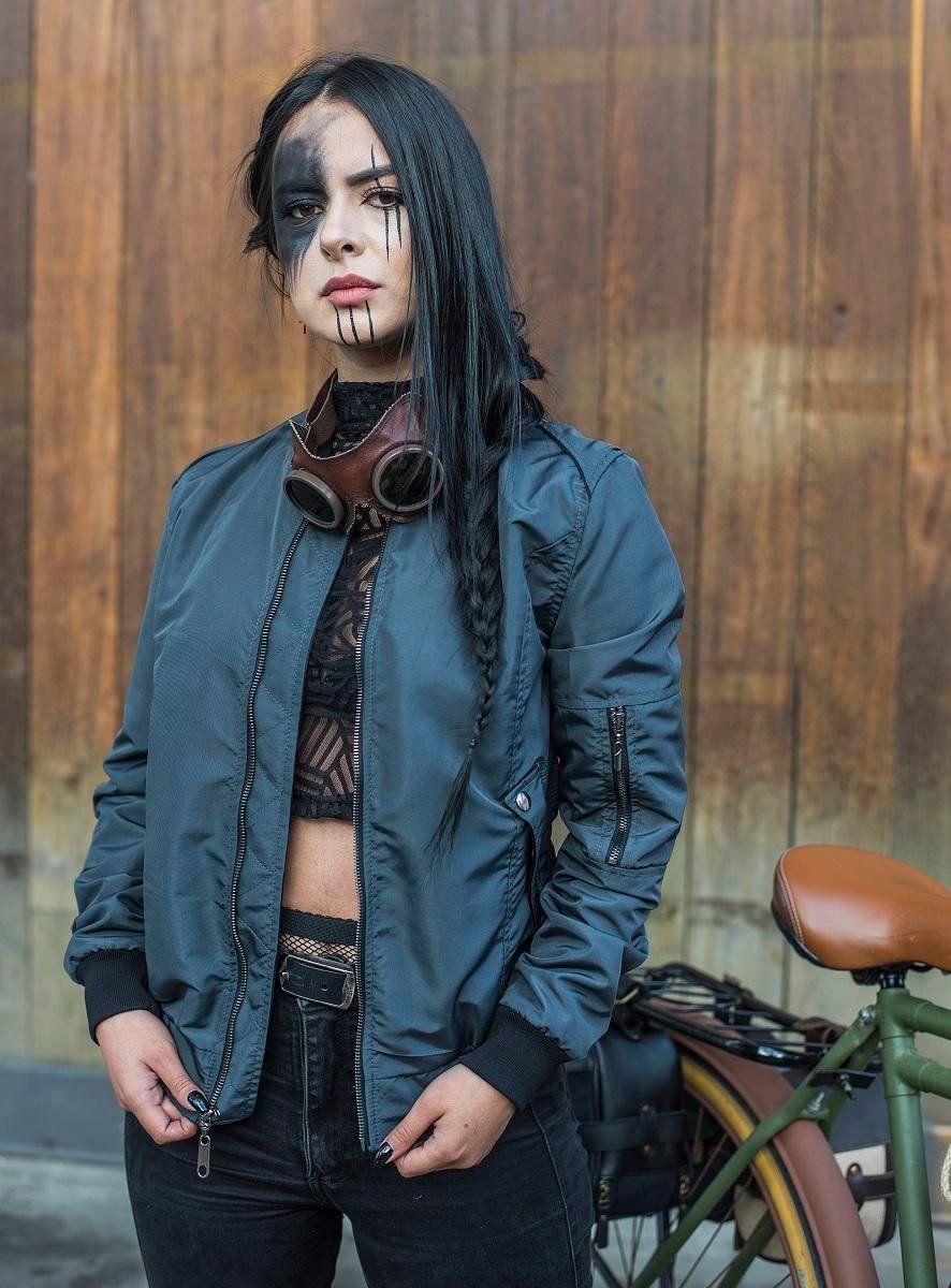 Chaqueta Bomber Manchester Gris Mujer