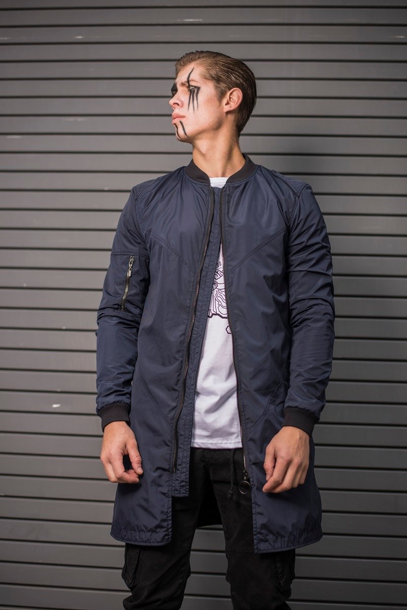 Bomber Manchester Long Azul Hombre