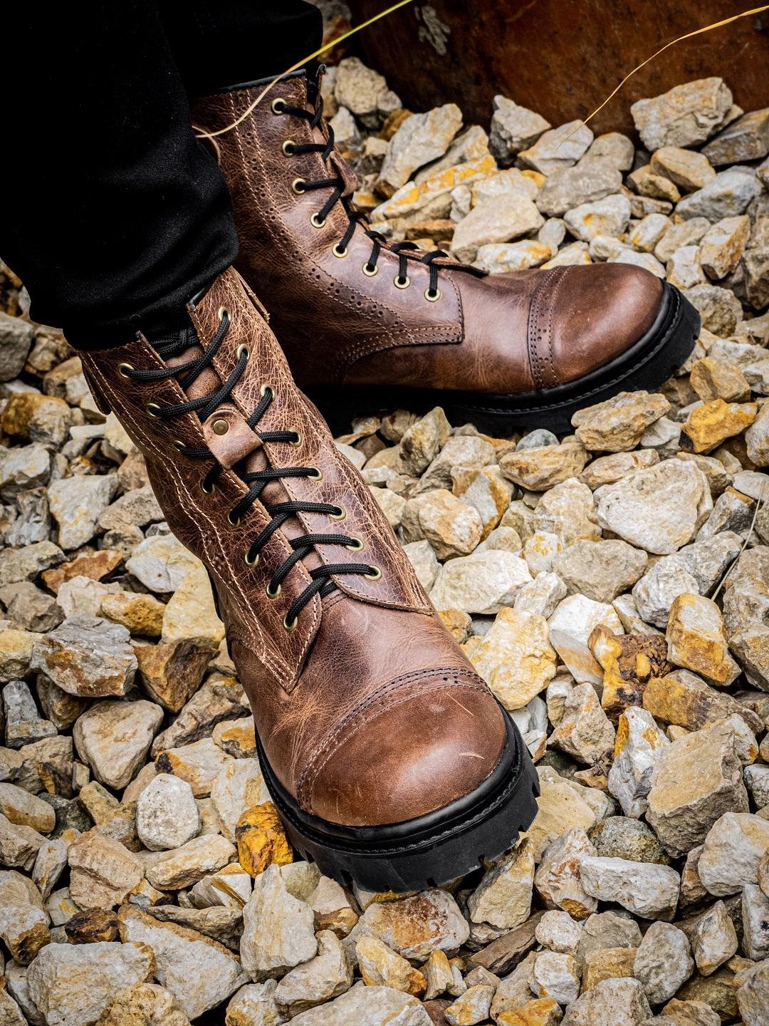 Botas Combat Marrón - Imagen 2