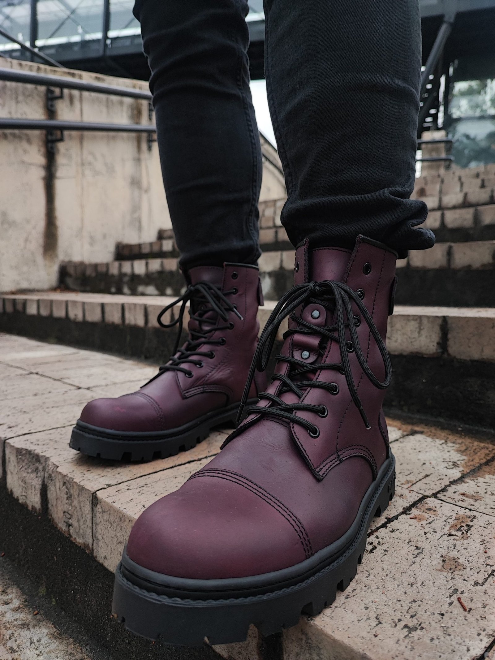 Botas Combat Uva - Imagen 2