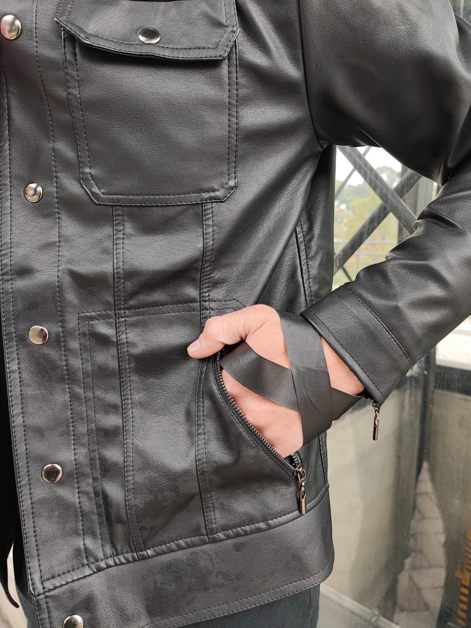 Chamarra Liverpool Leather Hombre - Imagen 8